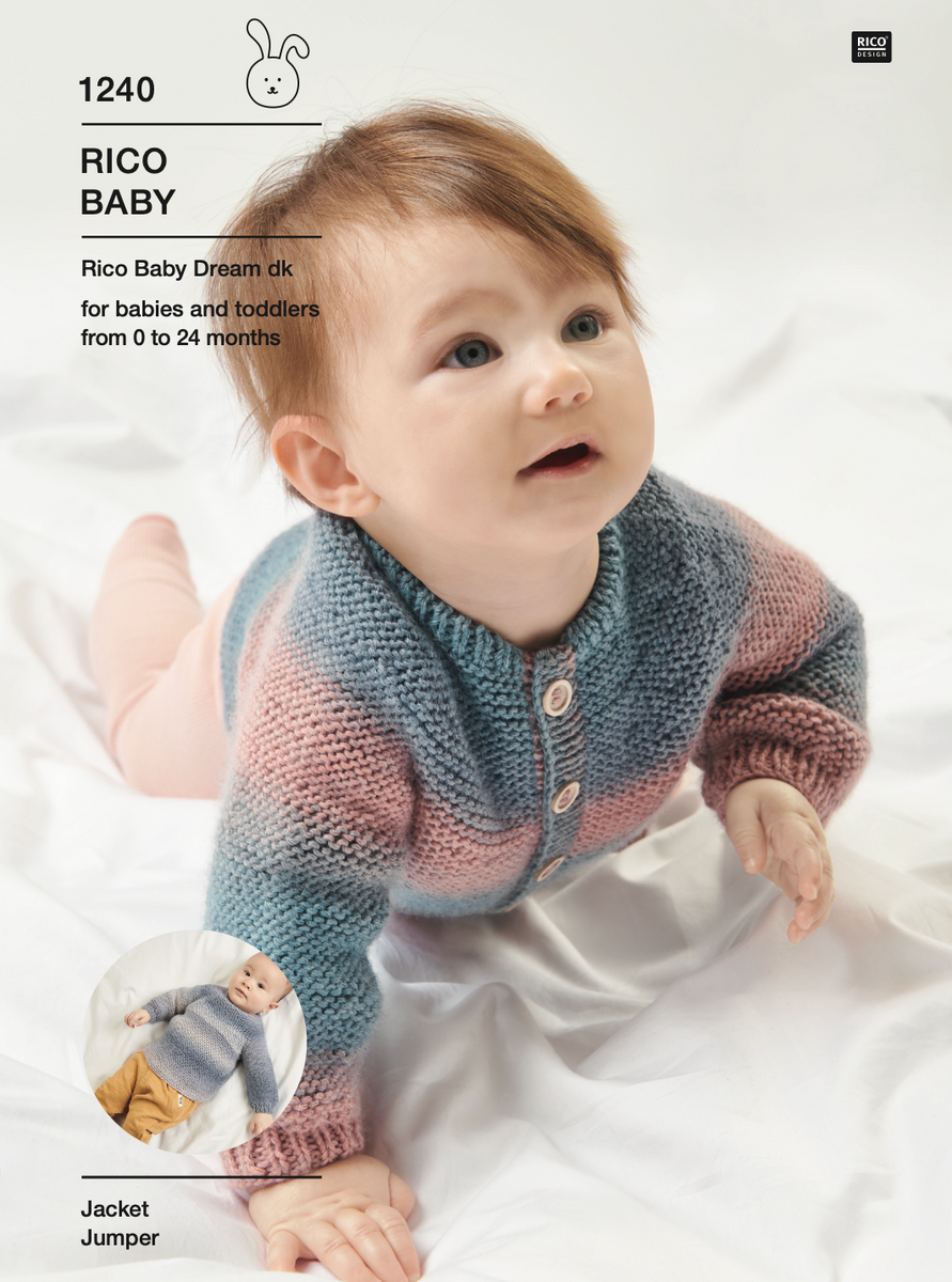 Baby Dream Knitting Pattern 1240 Jumper & Jacket Gilliangladrag