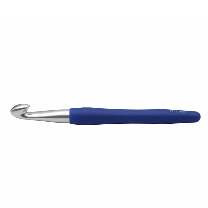 12mm Crochet Hook : Waves : Aluminium : Royal Blue : 12.00mm